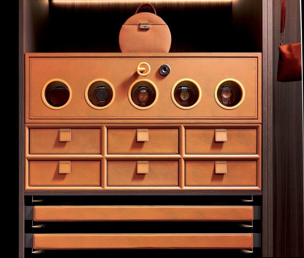Smart Cabinet With Watch Winder And Fingerprint Lock