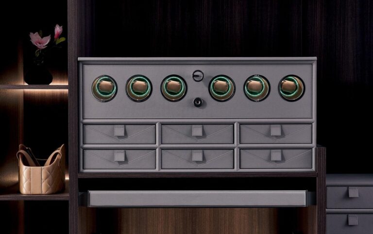 Smart Cabinet With Watch Winder And Fingerprint Lock