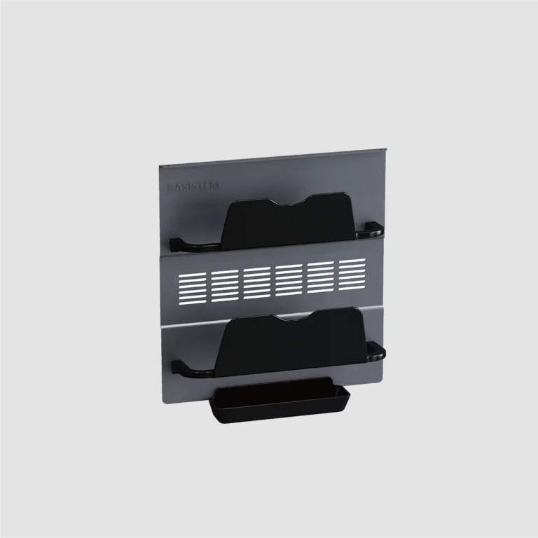 Dual Pot Lid Holder with Drip Tray