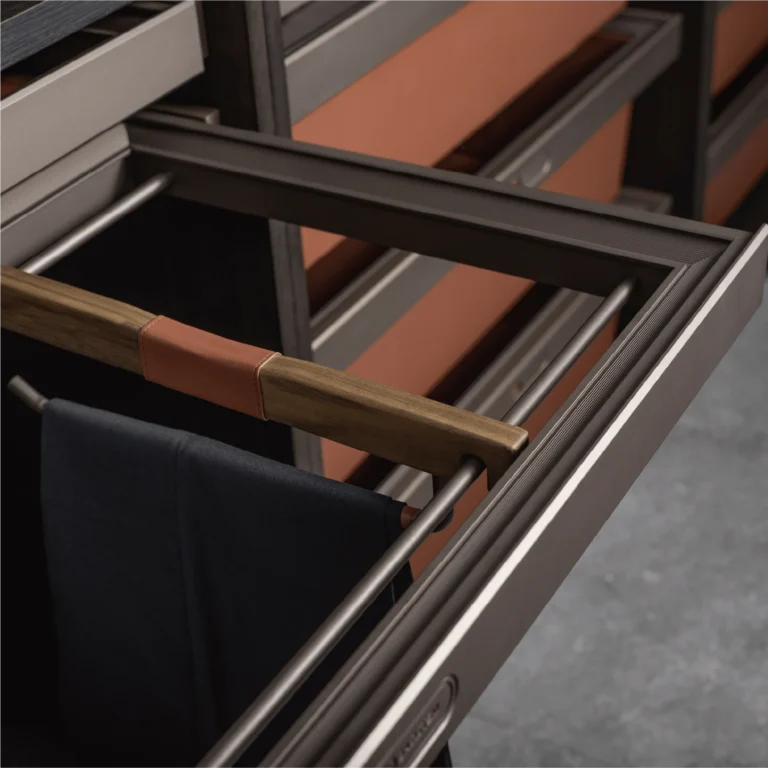 Wallnut Pull-Out Trouser Rack