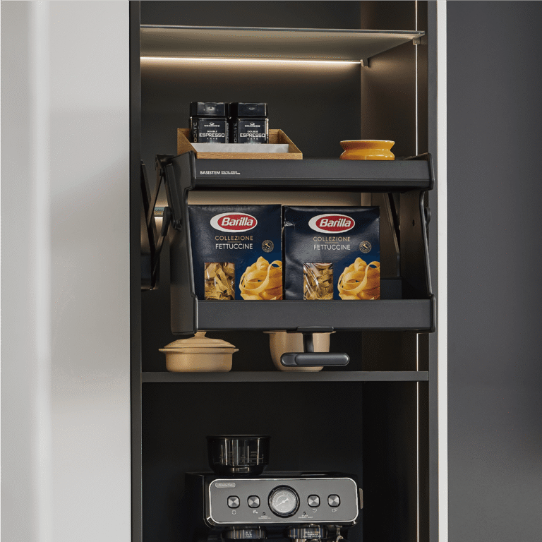 Double-Layer Pull-Down Basket For Overhead Cabinet