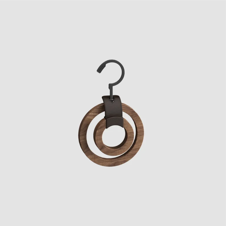Walnut Double Ring Scarf Hanger