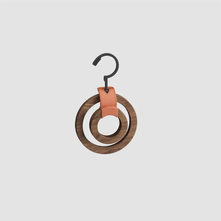 Walnut Double Ring Scarf Hanger