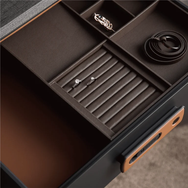 Smart Fingerprint Lockbox - Saddle Orange